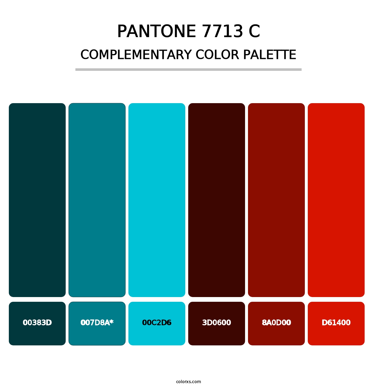 PANTONE 7713 C - Complementary Color Palette