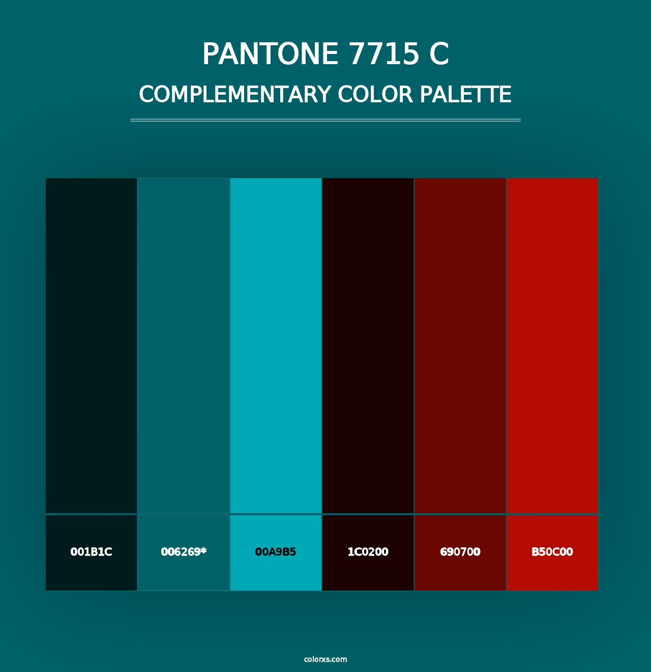 PANTONE 7715 C - Complementary Color Palette