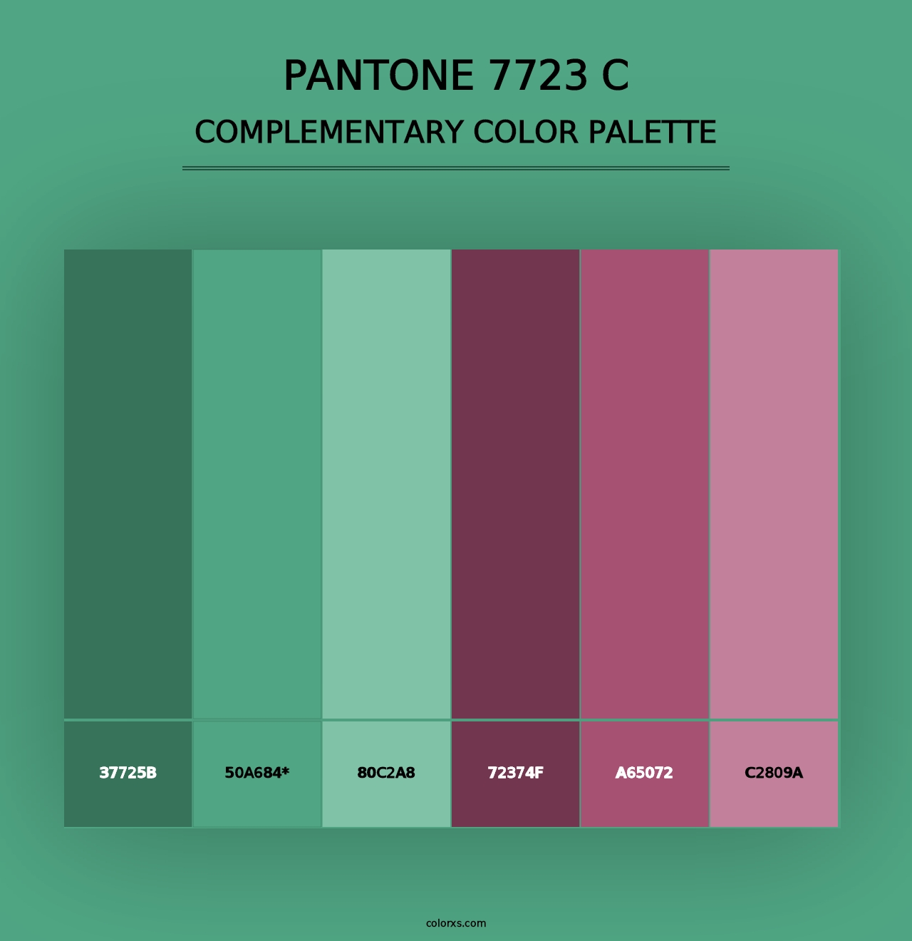 PANTONE 7723 C - Complementary Color Palette