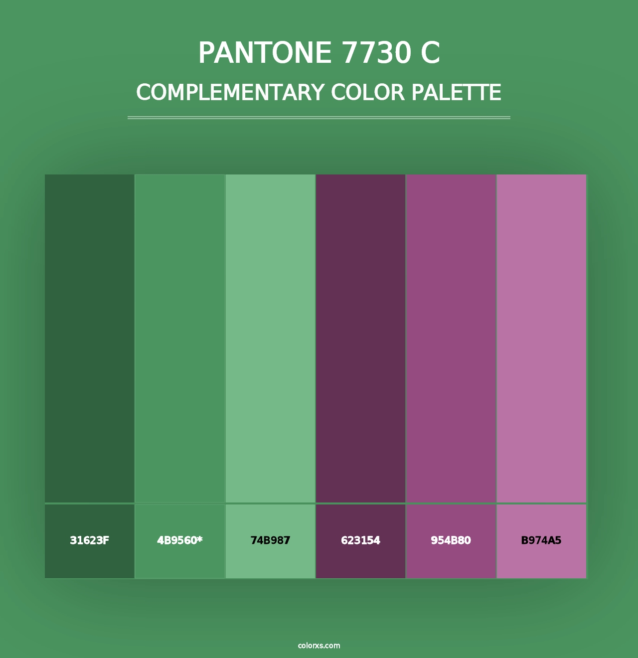 PANTONE 7730 C - Complementary Color Palette