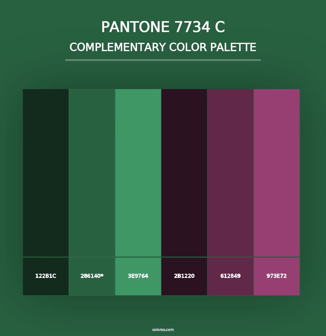 PANTONE 7734 C - Complementary Color Palette