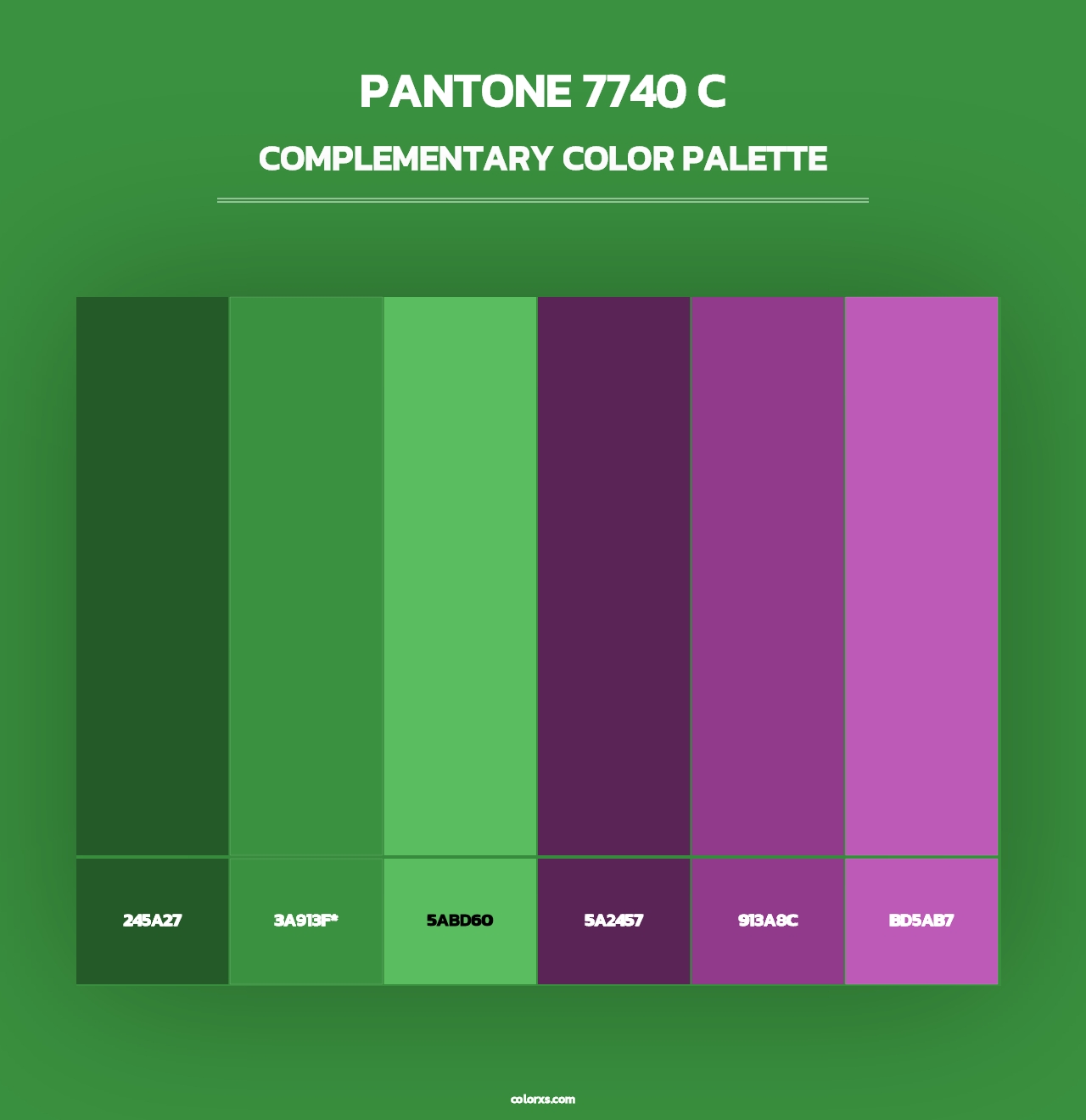 PANTONE 7740 C - Complementary Color Palette