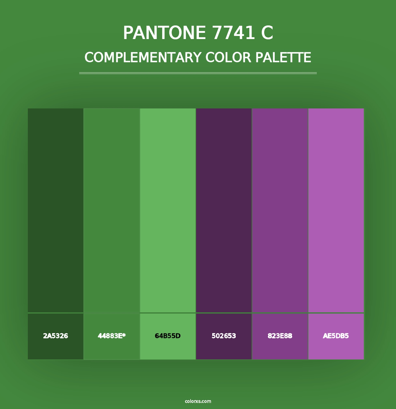 PANTONE 7741 C - Complementary Color Palette