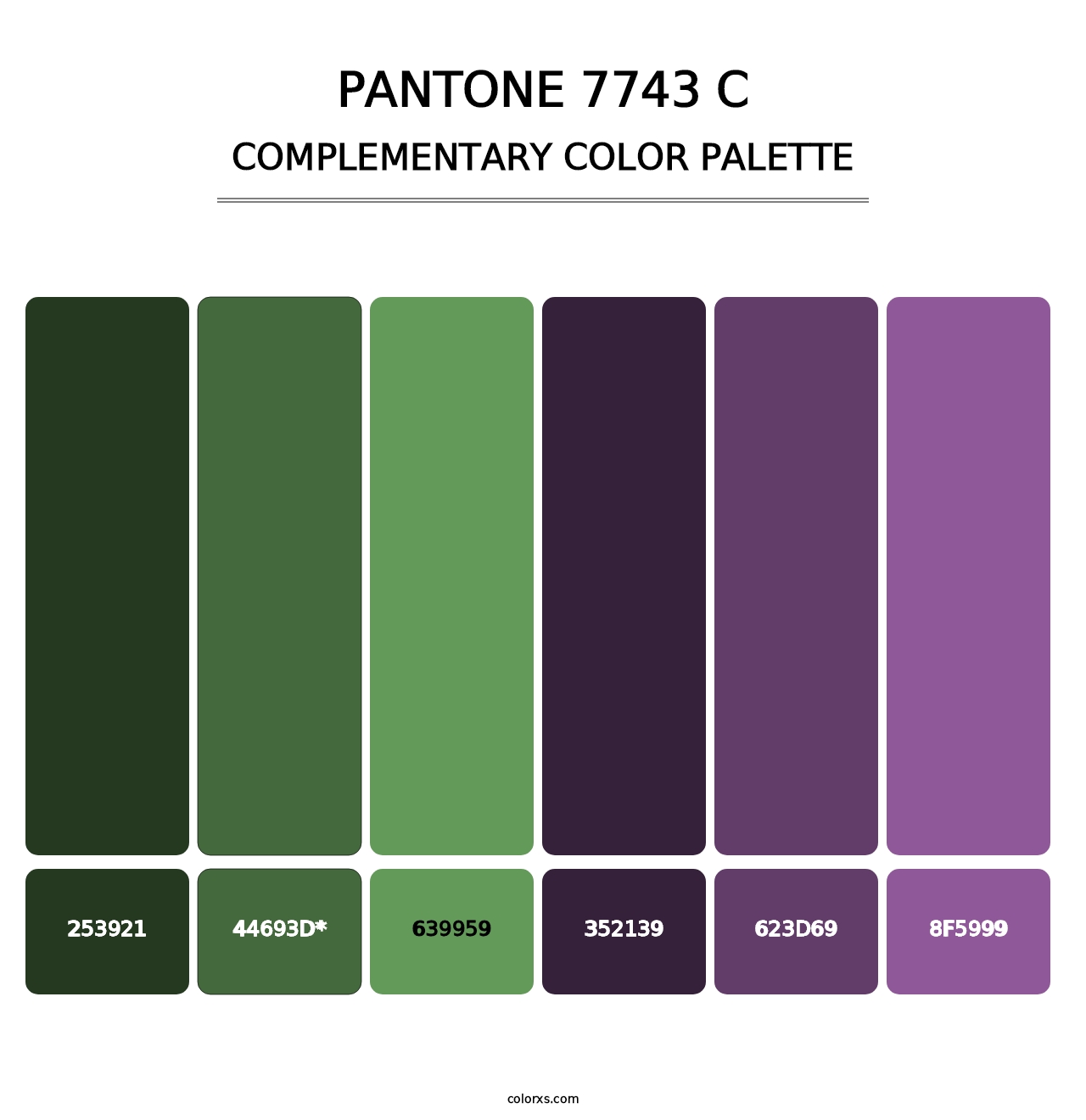 PANTONE 7743 C - Complementary Color Palette