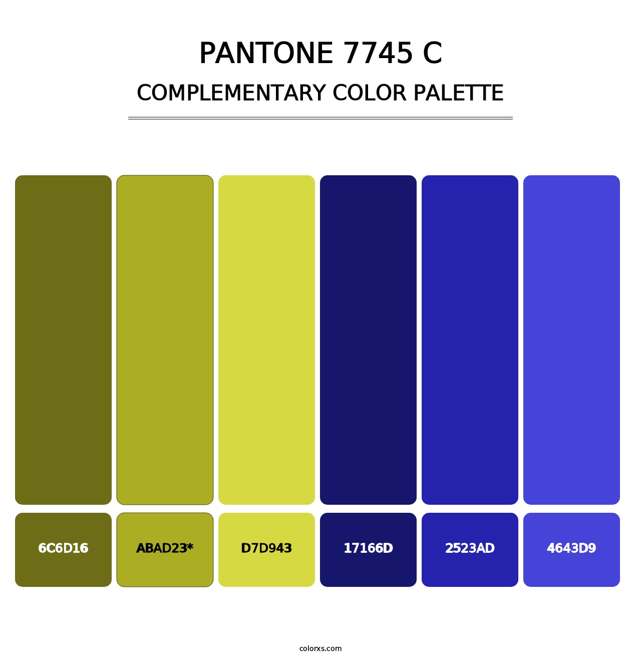 PANTONE 7745 C - Complementary Color Palette