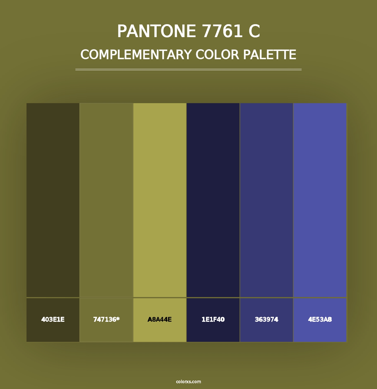 PANTONE 7761 C - Complementary Color Palette