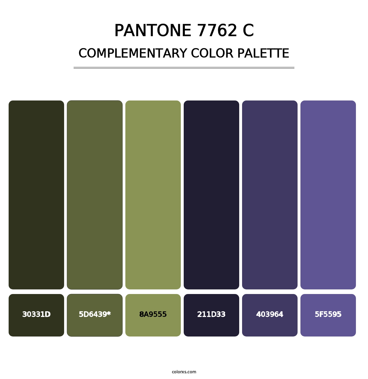 PANTONE 7762 C - Complementary Color Palette