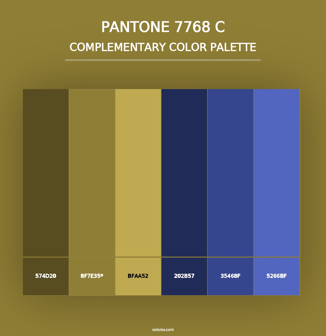 PANTONE 7768 C - Complementary Color Palette