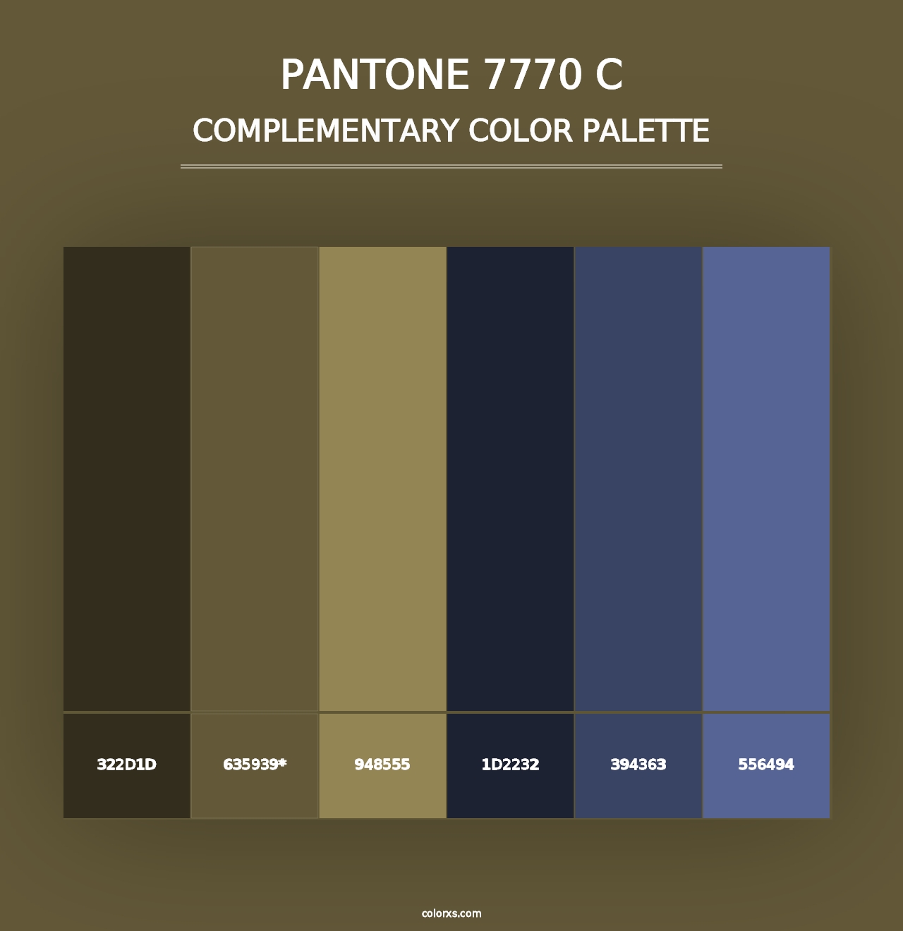 PANTONE 7770 C - Complementary Color Palette