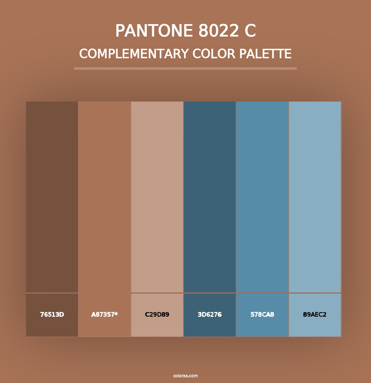 PANTONE 8022 C - Complementary Color Palette