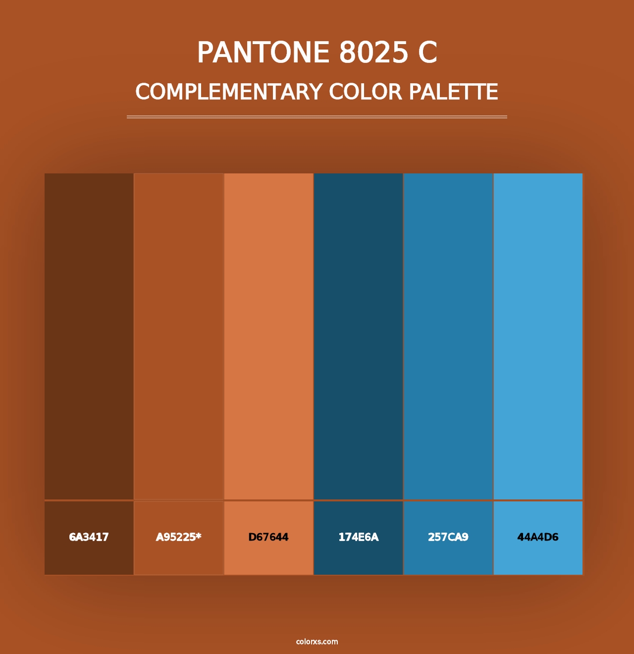 PANTONE 8025 C - Complementary Color Palette