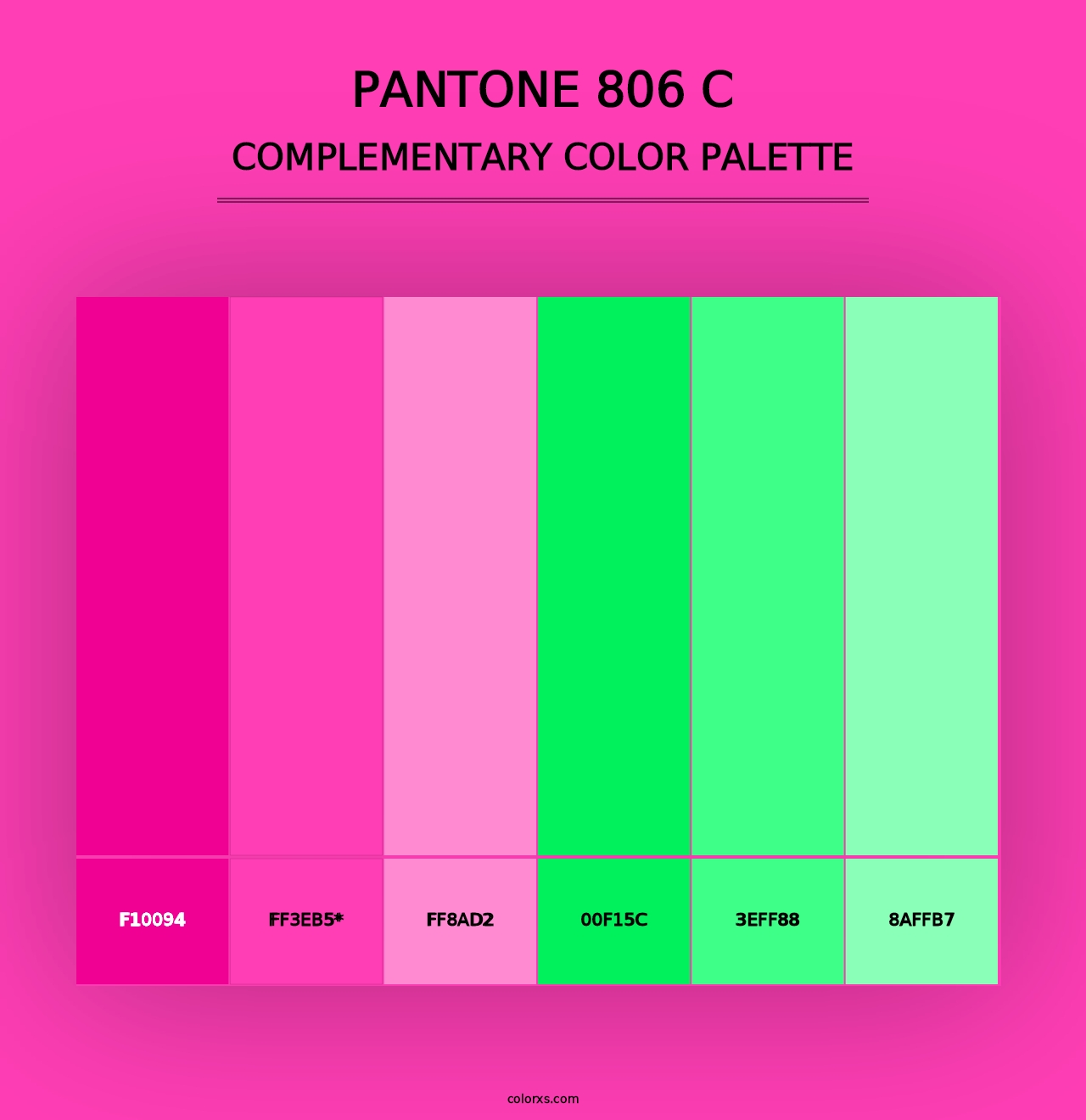 PANTONE 806 C - Complementary Color Palette