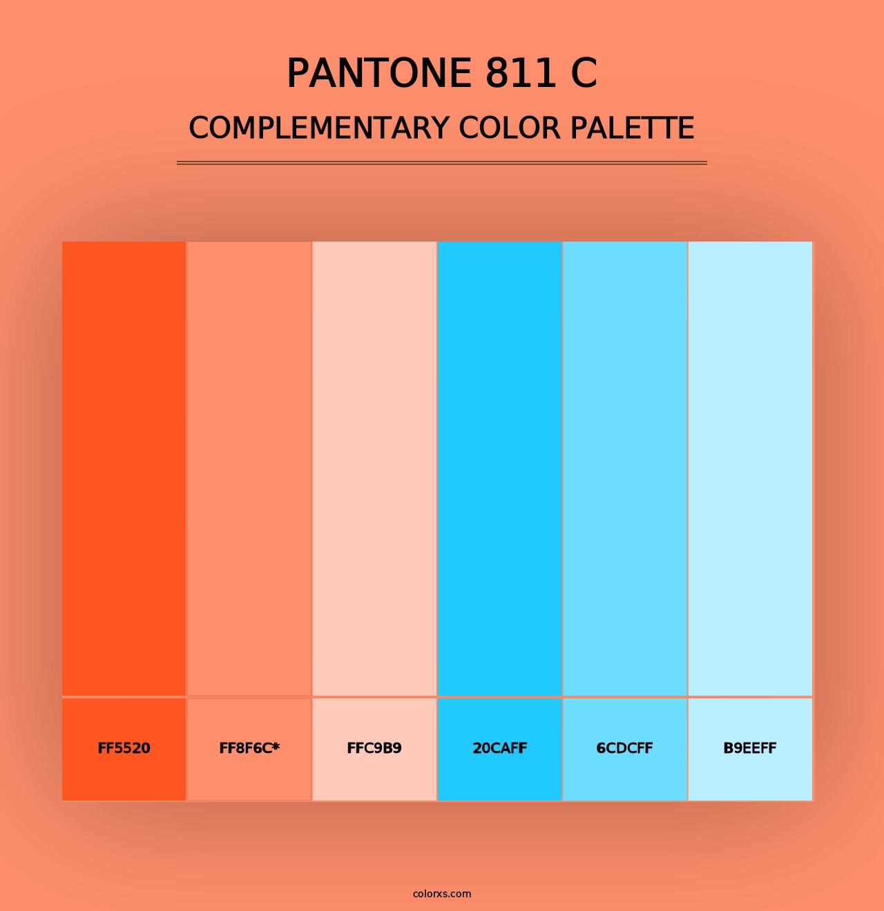 PANTONE 811 C - Complementary Color Palette