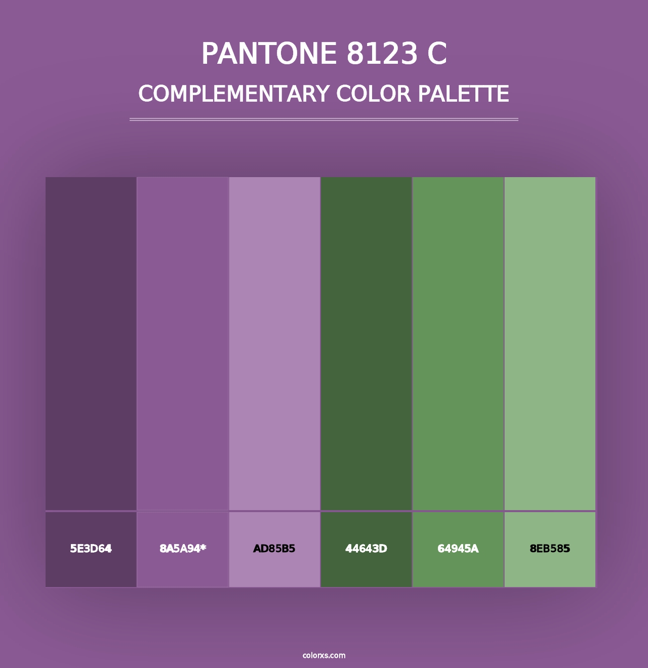 PANTONE 8123 C - Complementary Color Palette