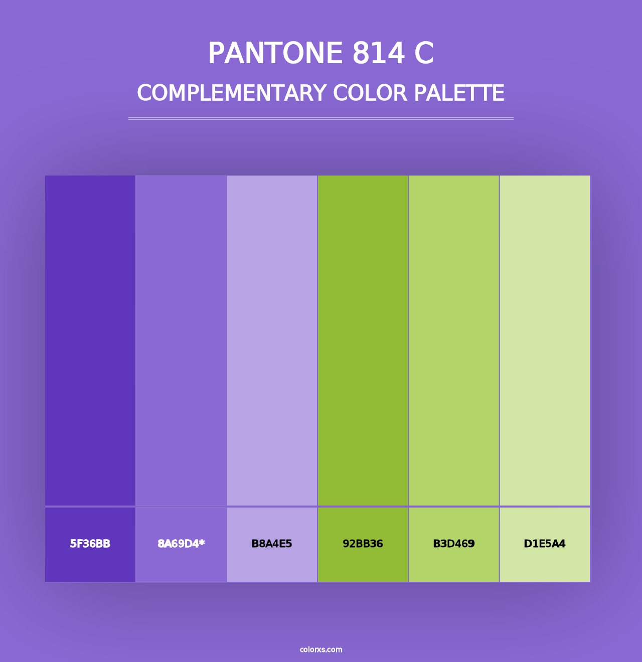 PANTONE 814 C - Complementary Color Palette