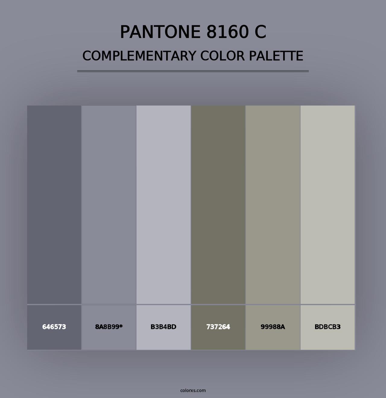 PANTONE 8160 C - Complementary Color Palette