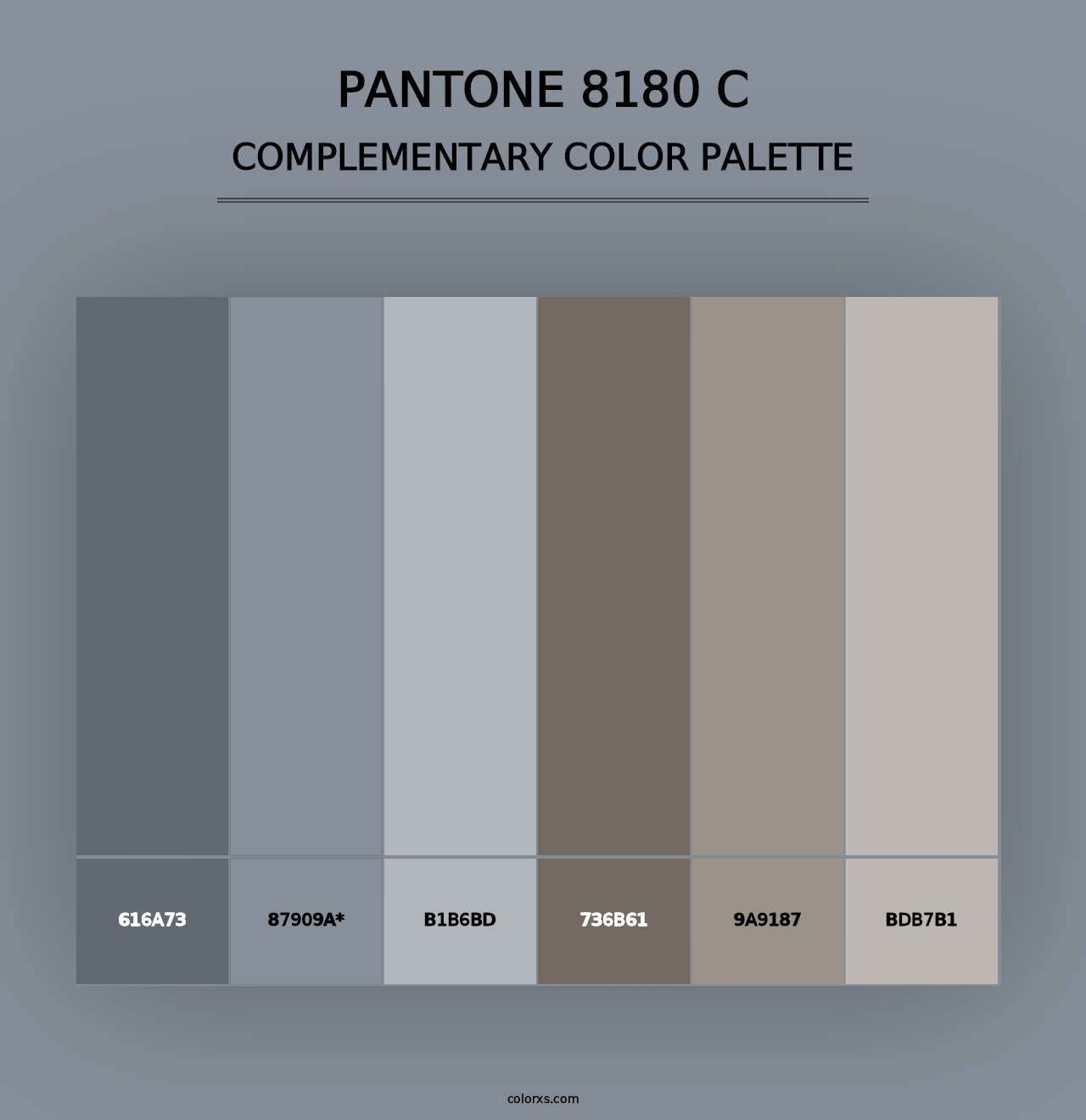 PANTONE 8180 C - Complementary Color Palette