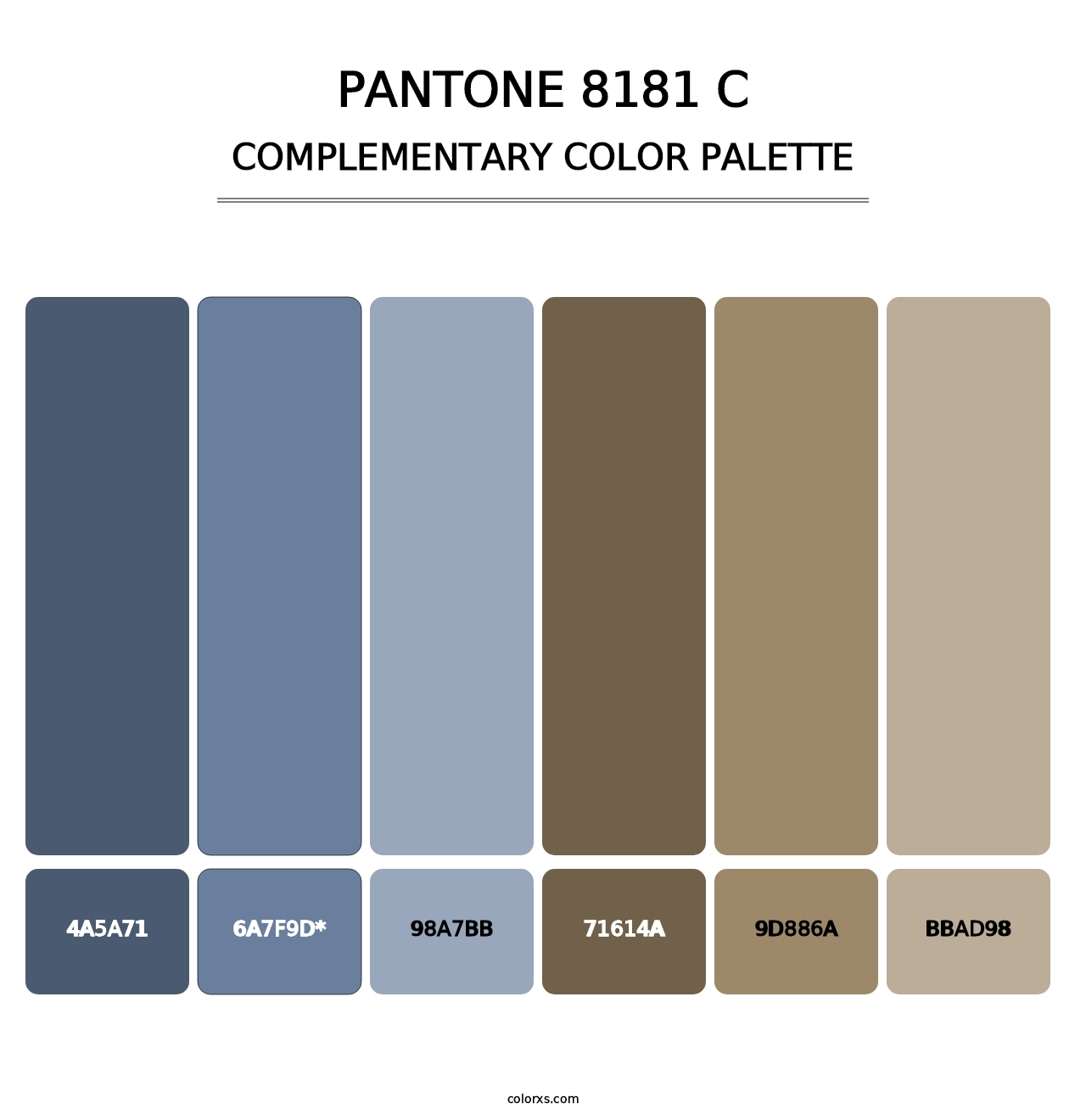 PANTONE 8181 C - Complementary Color Palette