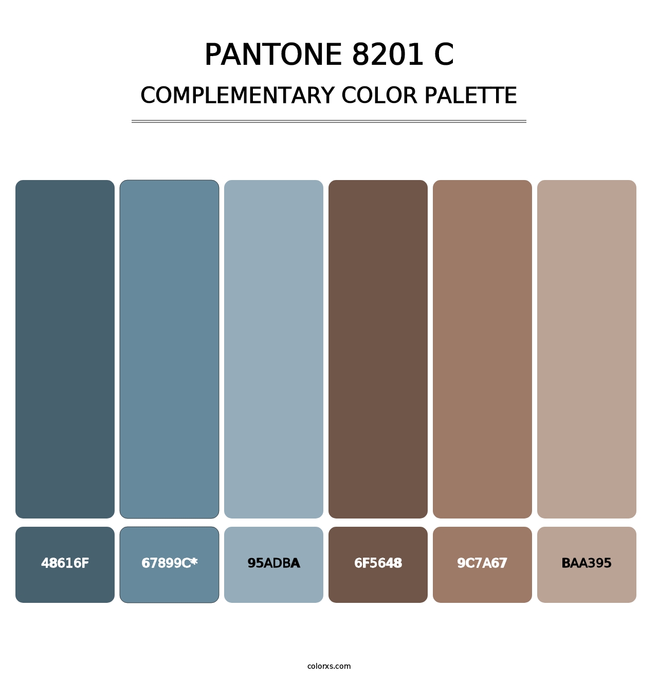 PANTONE 8201 C - Complementary Color Palette