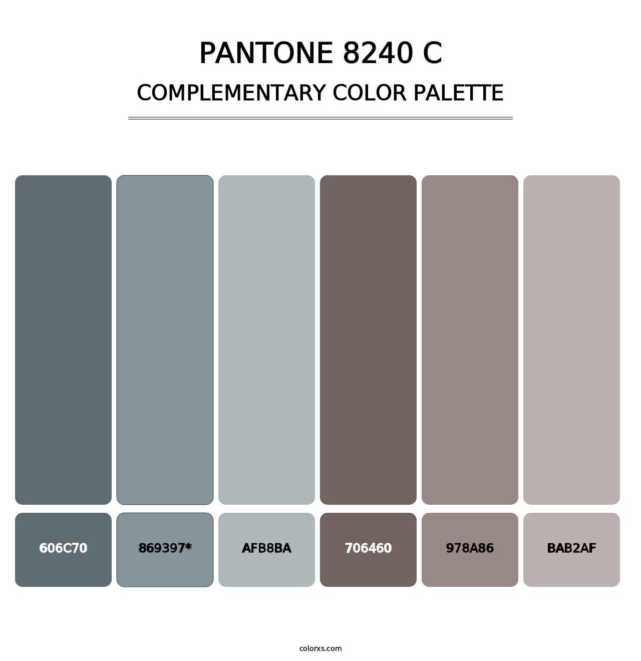 PANTONE 8240 C - Complementary Color Palette