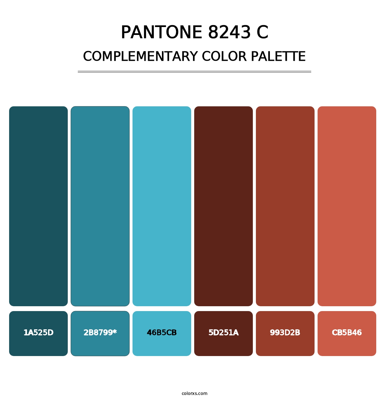 PANTONE 8243 C - Complementary Color Palette