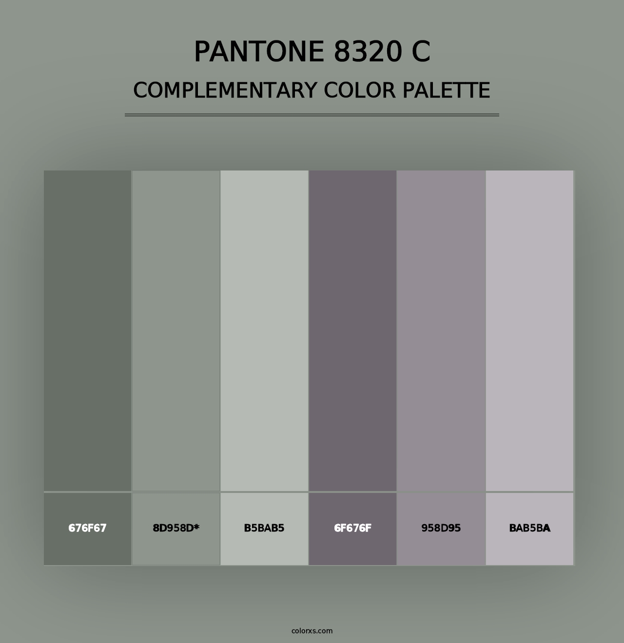 PANTONE 8320 C - Complementary Color Palette