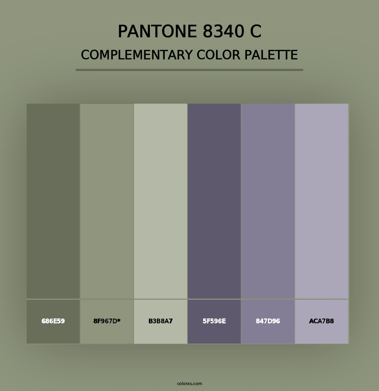 PANTONE 8340 C - Complementary Color Palette