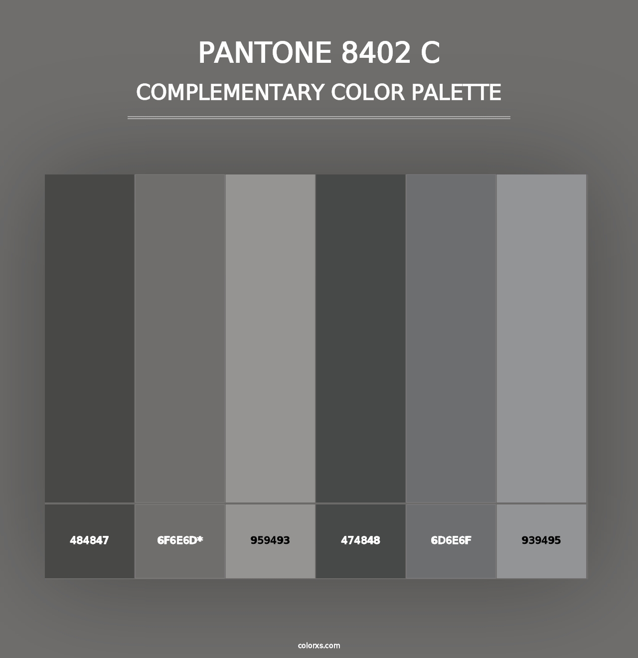 PANTONE 8402 C - Complementary Color Palette