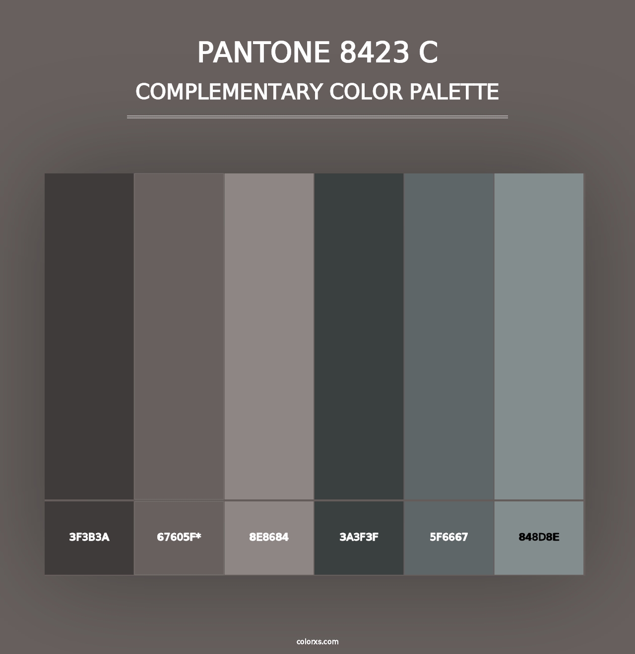 PANTONE 8423 C - Complementary Color Palette