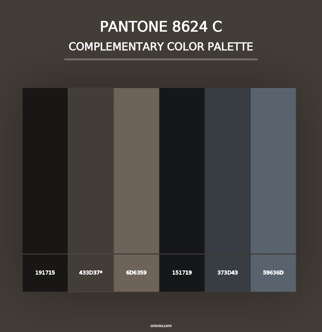 PANTONE 8624 C - Complementary Color Palette