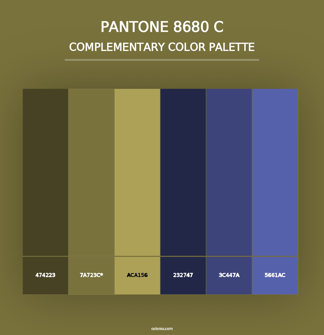 PANTONE 8680 C - Complementary Color Palette