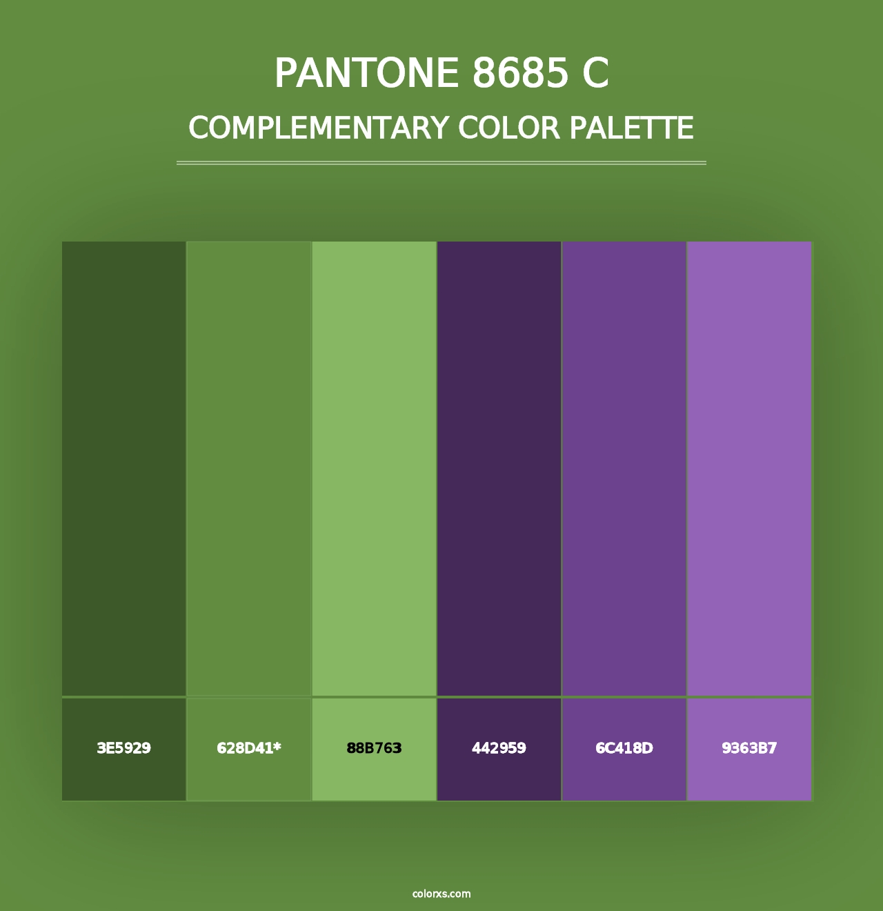 PANTONE 8685 C - Complementary Color Palette