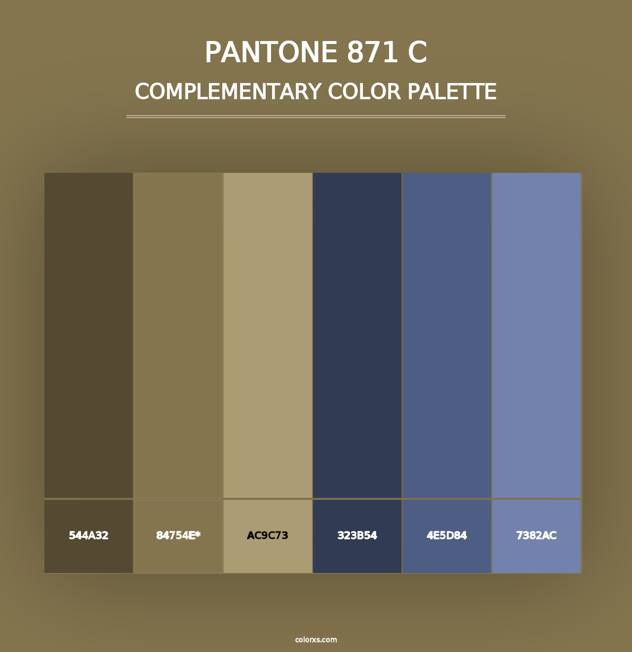 PANTONE 871 C - Complementary Color Palette