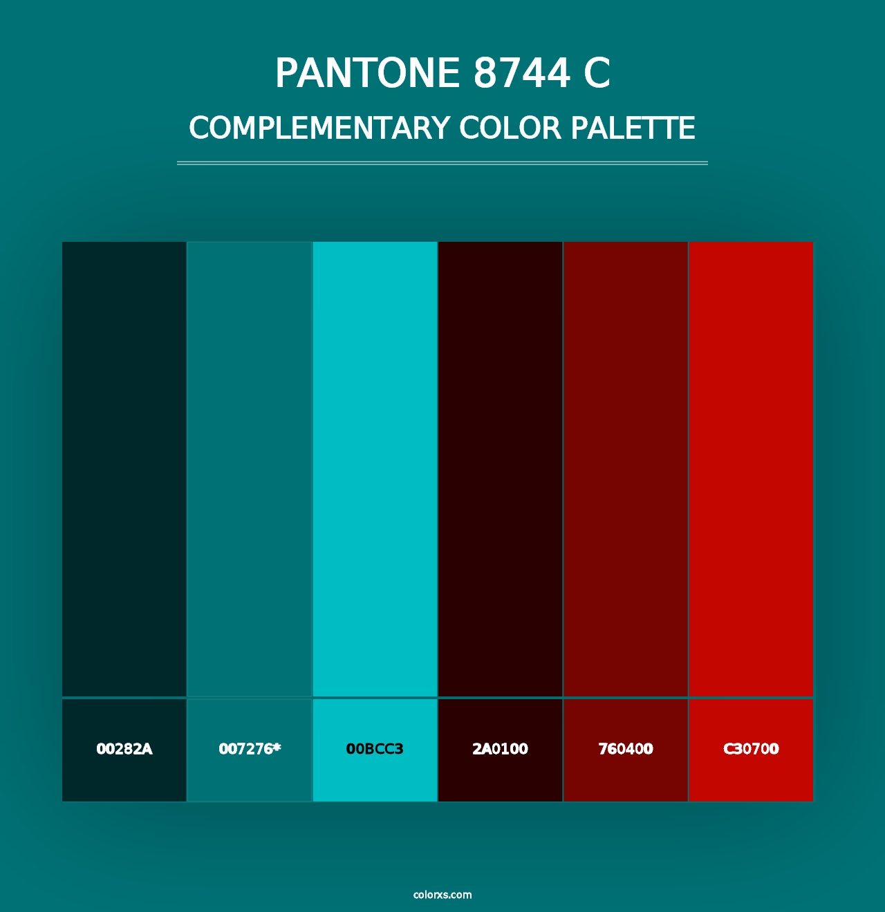 PANTONE 8744 C - Complementary Color Palette