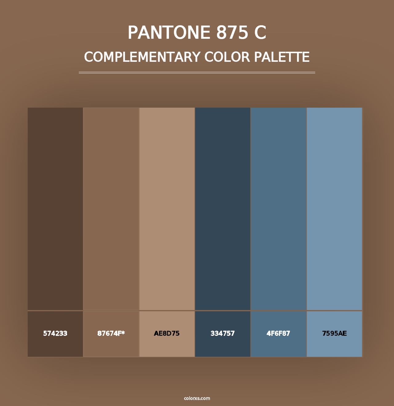 PANTONE 875 C - Complementary Color Palette