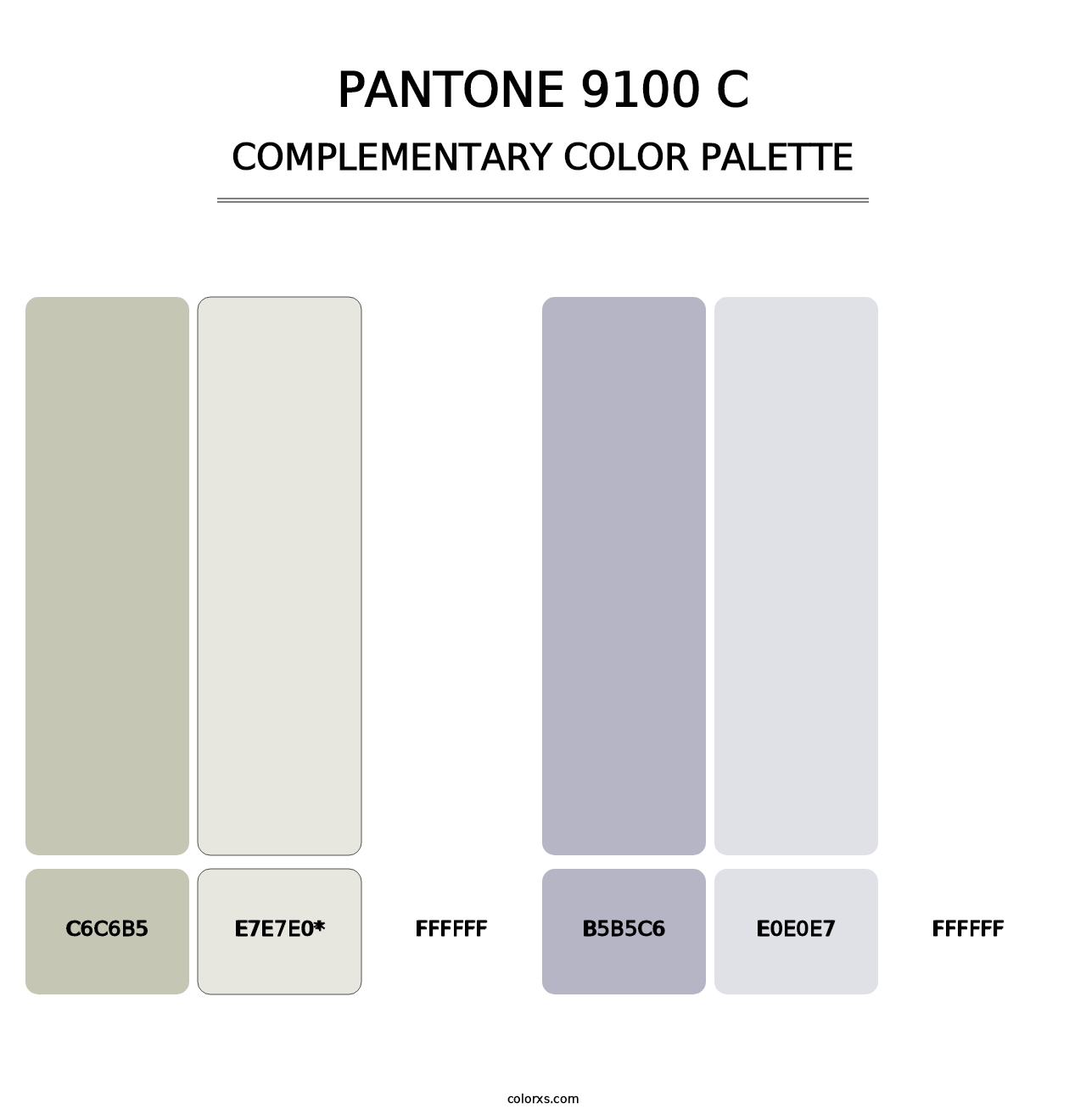 PANTONE 9100 C - Complementary Color Palette