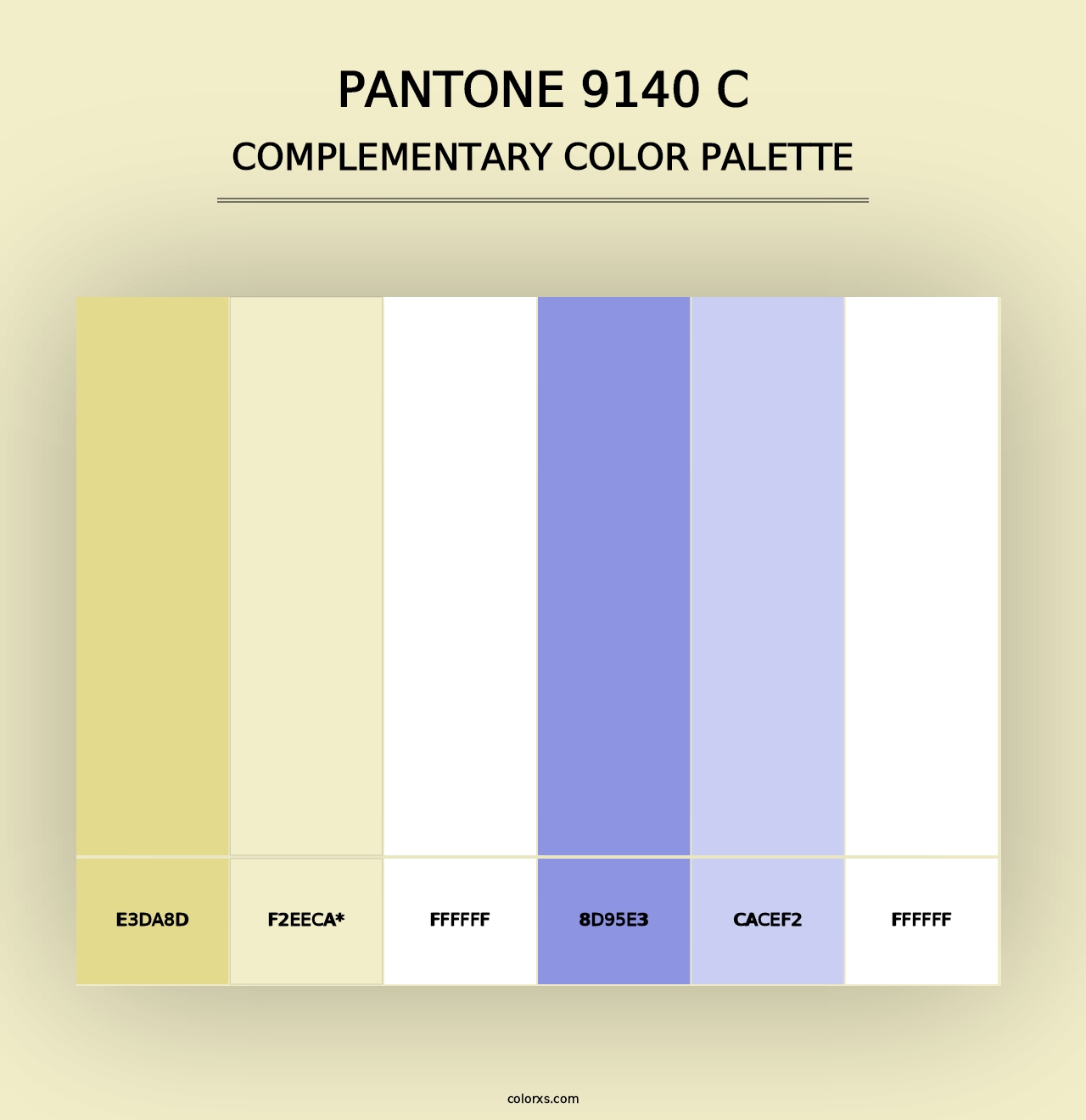 PANTONE 9140 C - Complementary Color Palette