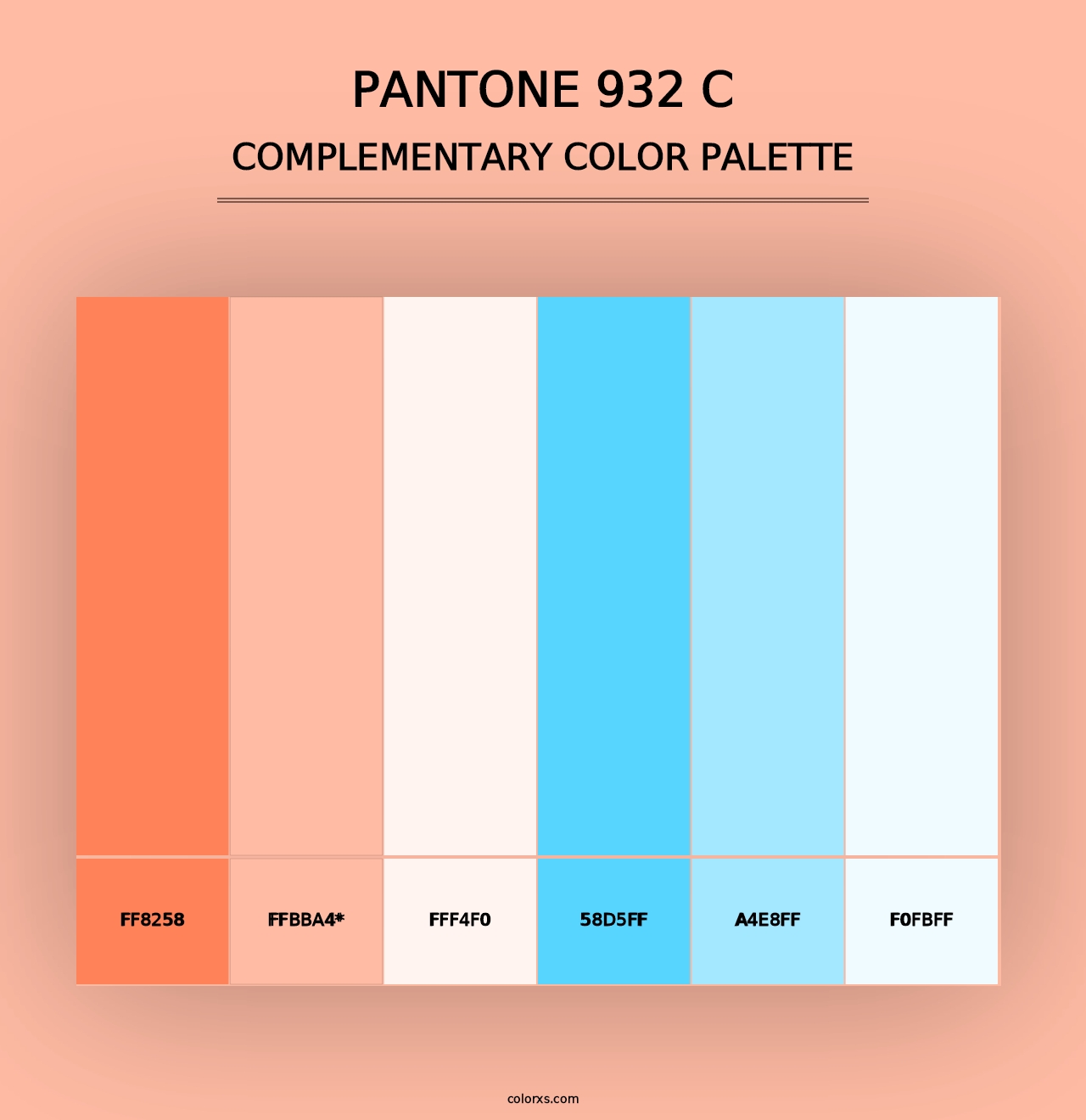 PANTONE 932 C - Complementary Color Palette