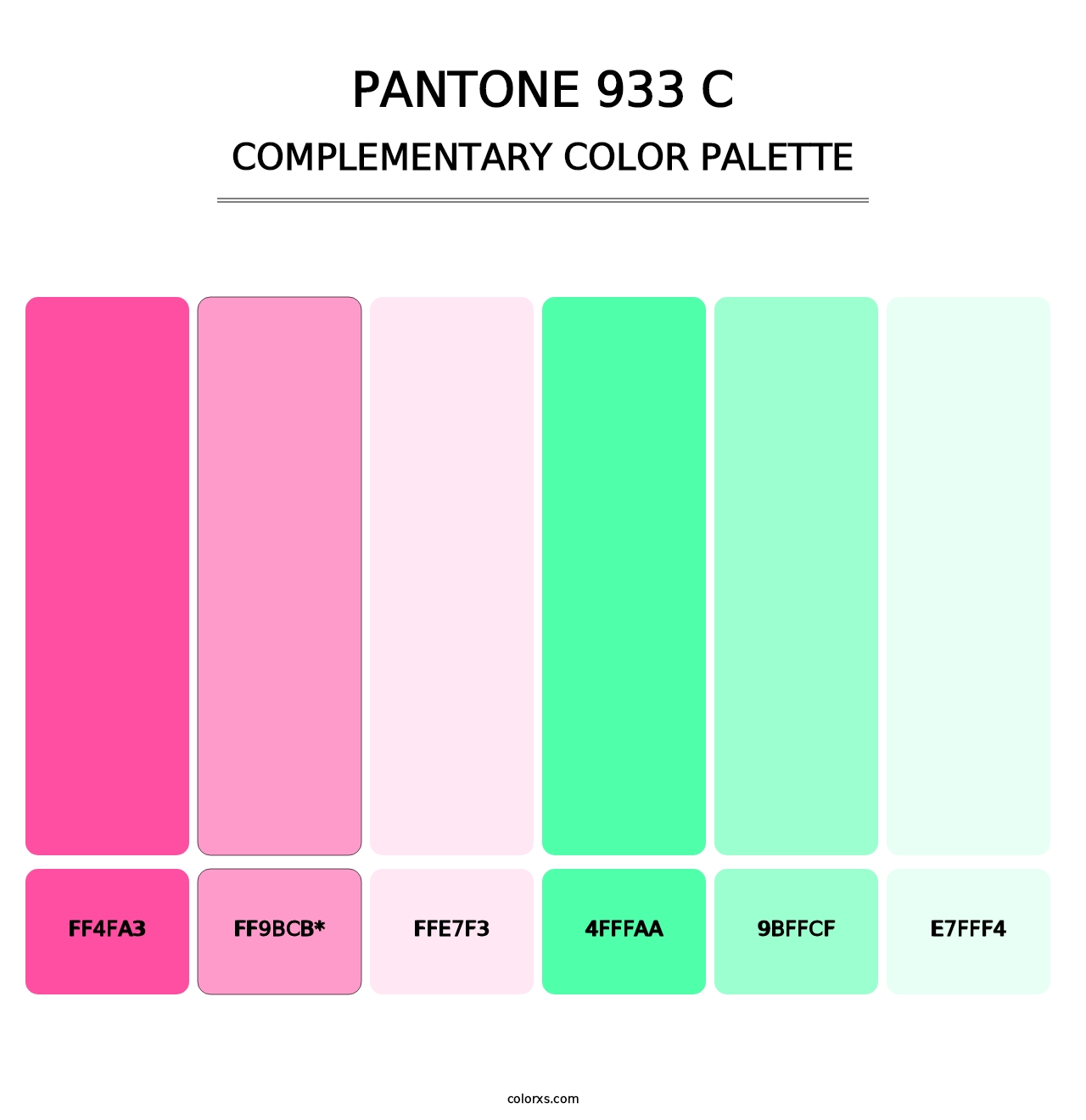 PANTONE 933 C - Complementary Color Palette