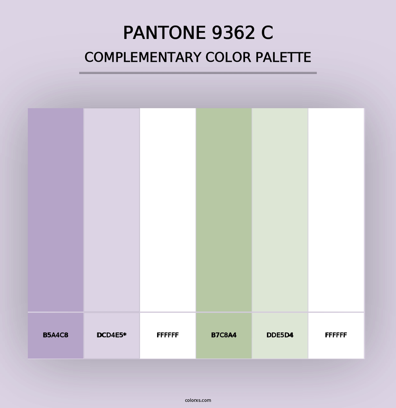 PANTONE 9362 C - Complementary Color Palette