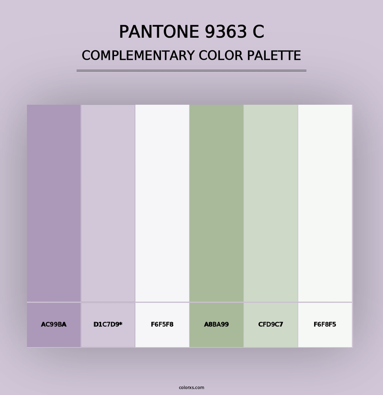 PANTONE 9363 C - Complementary Color Palette