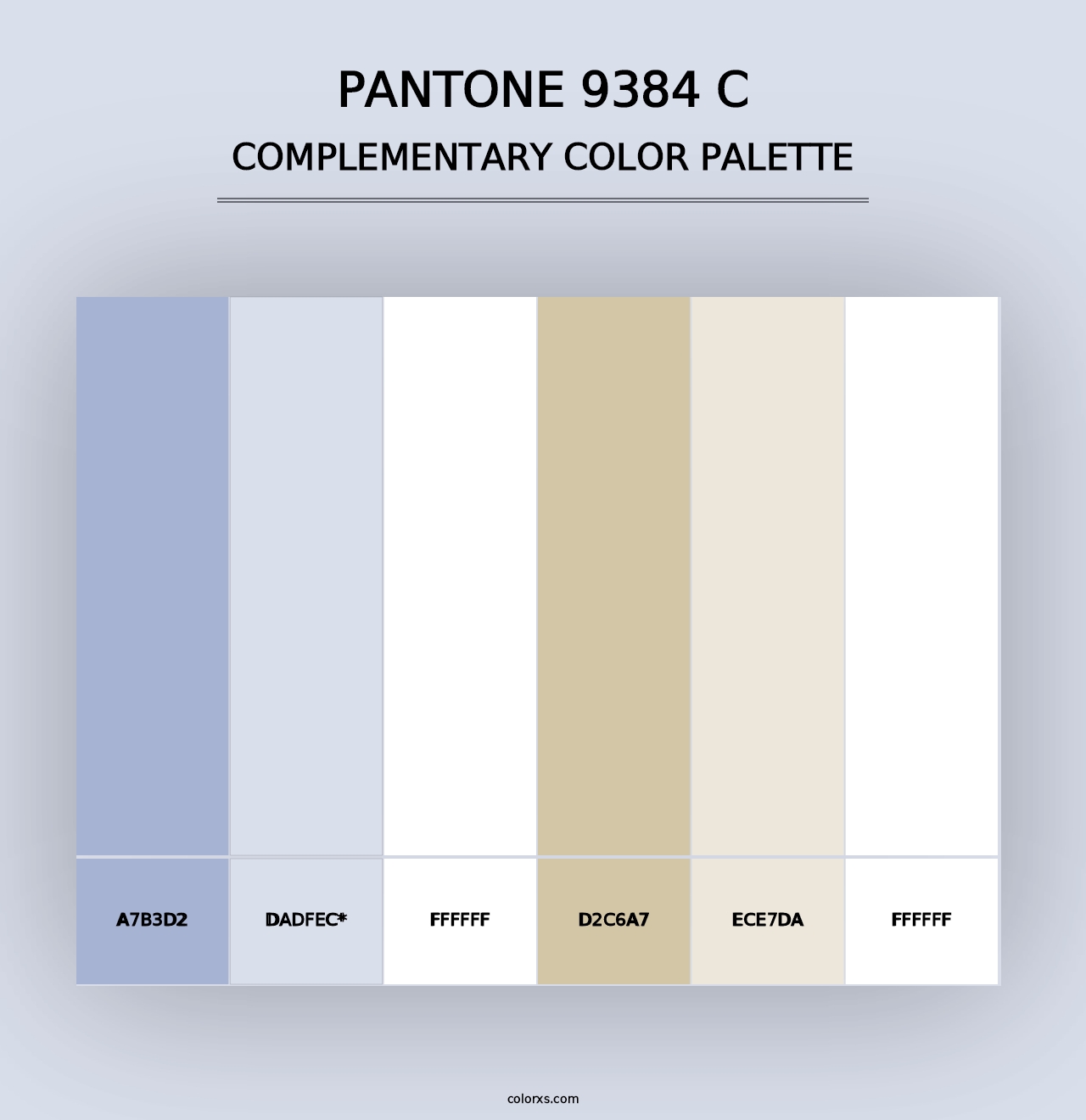 PANTONE 9384 C - Complementary Color Palette