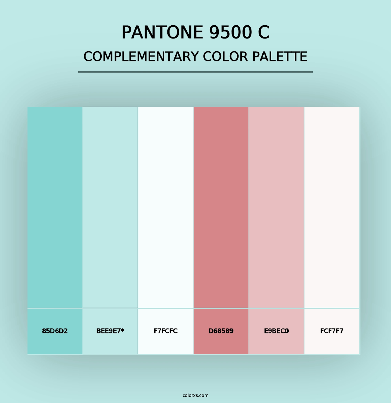 PANTONE 9500 C - Complementary Color Palette