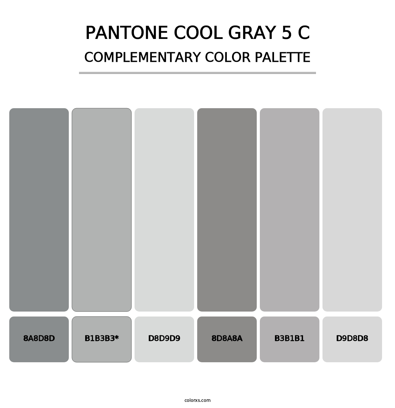 PANTONE Cool Gray 5 C - Complementary Color Palette