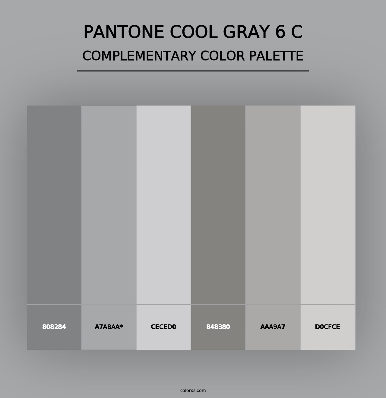 PANTONE Cool Gray 6 C - Complementary Color Palette