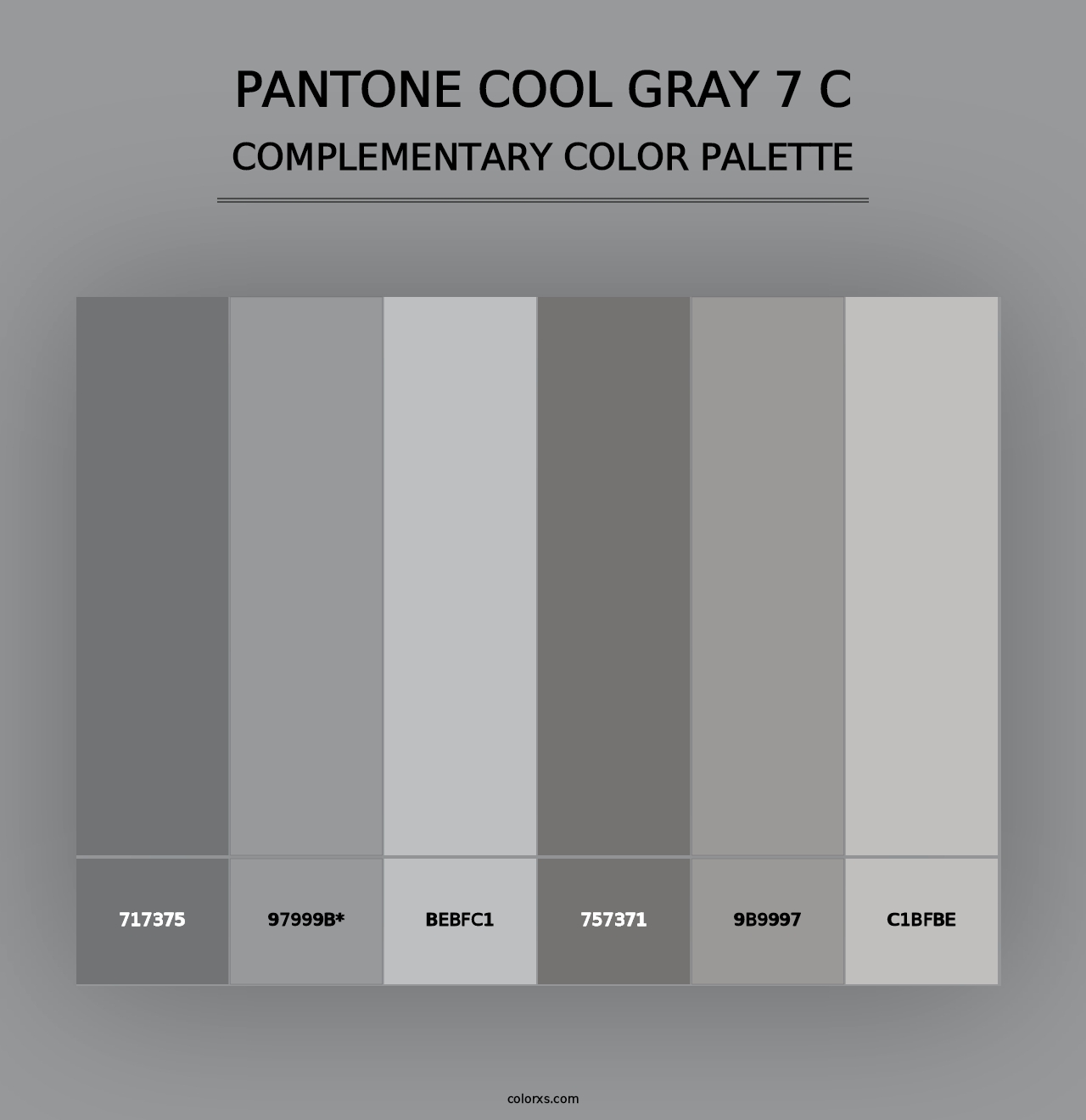 PANTONE Cool Gray 7 C - Complementary Color Palette