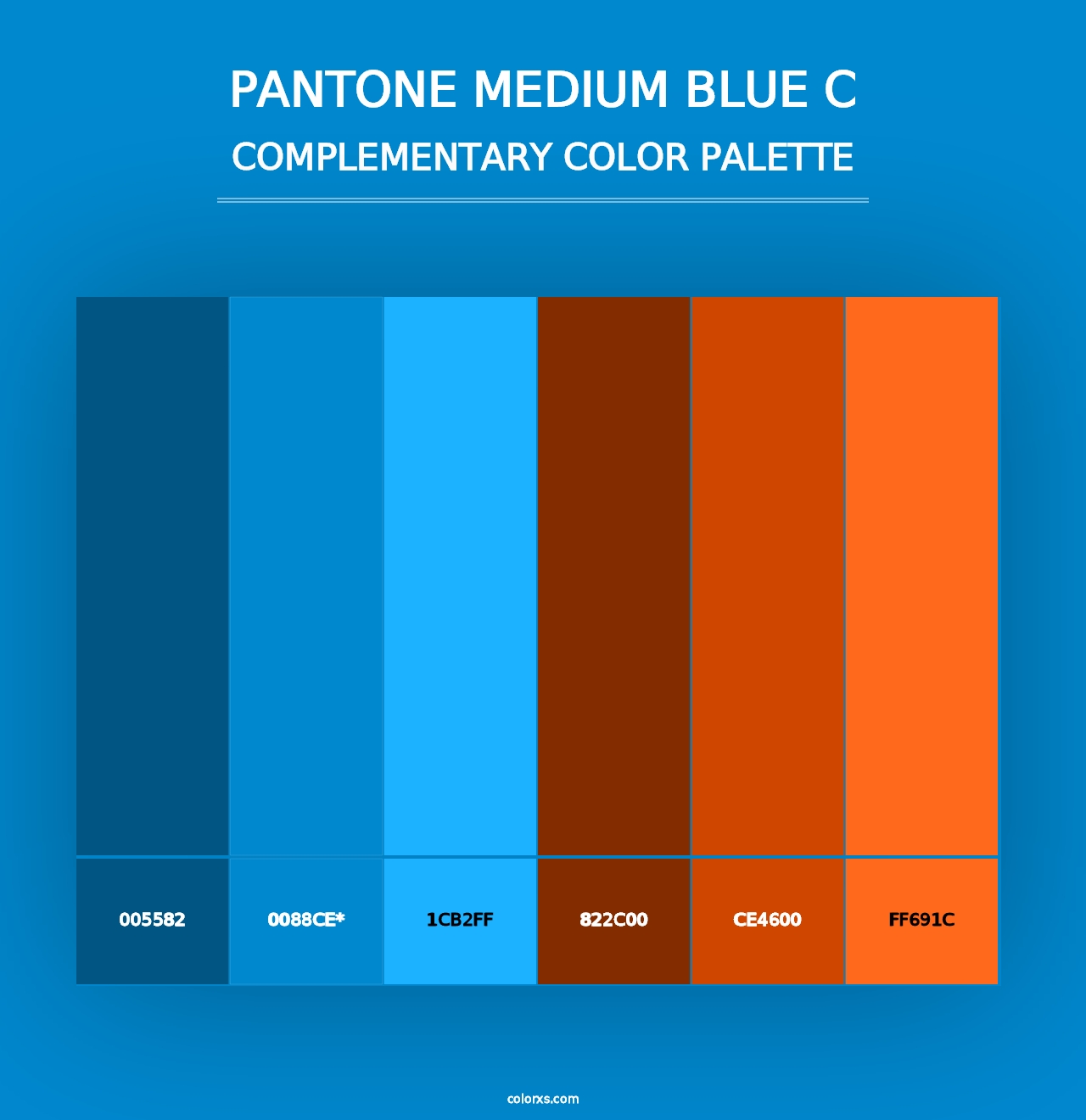 PANTONE Medium Blue C - Complementary Color Palette