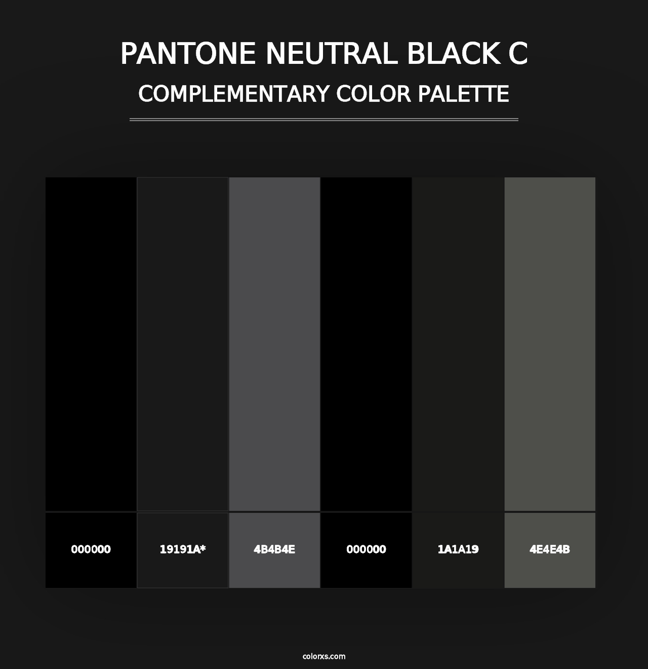 PANTONE Neutral Black C - Complementary Color Palette