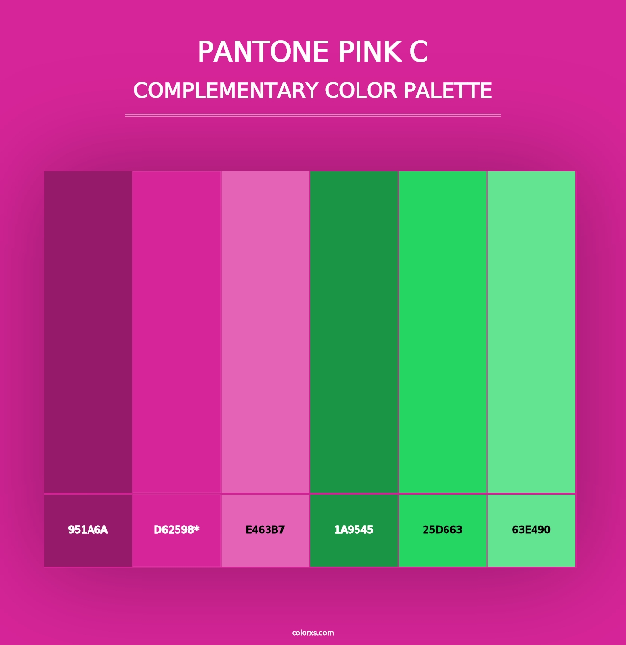 PANTONE Pink C - Complementary Color Palette