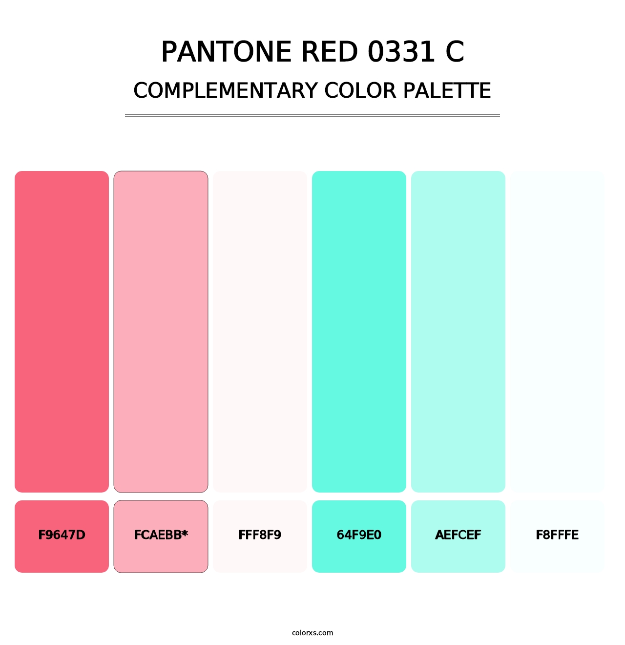 PANTONE Red 0331 C - Complementary Color Palette